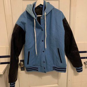 Varsity Wool and Faux Leather Jacket